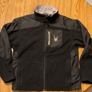 Spyder kids black Denali fleece est. size 8-10